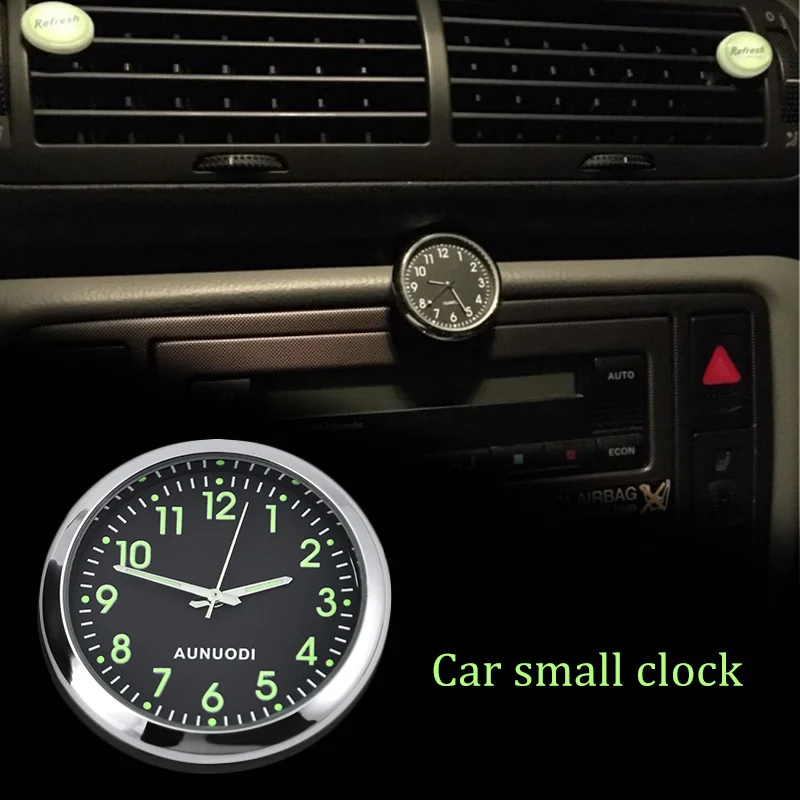 Новинка, автомобильные механические кварцевые часы для автомобиля, мини фосфоресцирующие цифровые автомобильные часы, указка, часы для стайлинга автомобиля