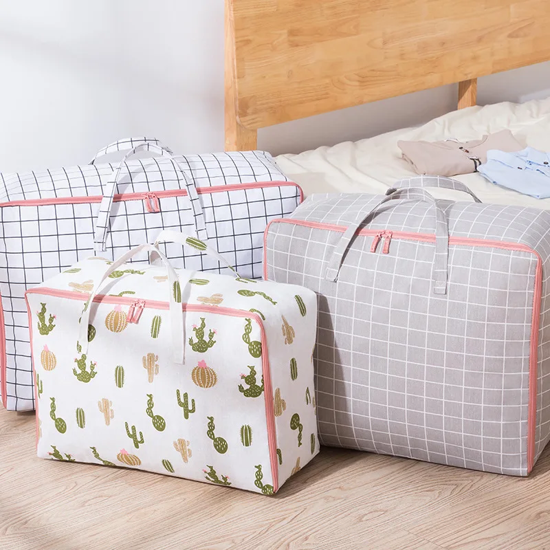 Quilt Storage Bag Clothes Packing Travel Luggage Organizer For Dampproof Sorting Bag Oversized Bag Clothing Moving Artifact