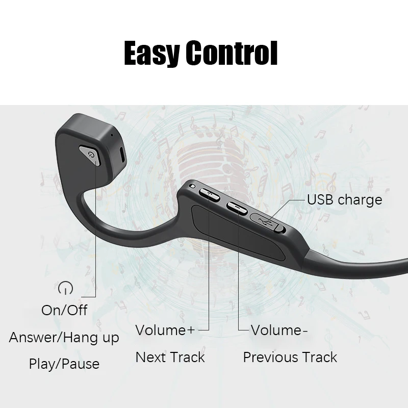 IRONGEER Bluetooth наушники 5 0 беспроводная гарнитура Спорт Бег костной проводимости hifi
