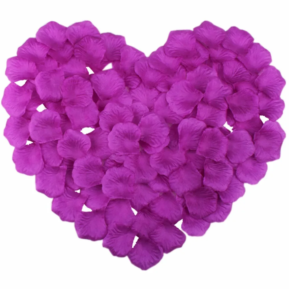 Home decoration accessories 1000pcs Artificial Flowers, Purple Silk