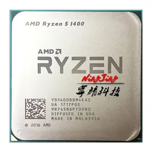 Amd ryzen 5 1400 r5 1400 3.2 ghz quad-core processador cpu yd1400bbm4kae soquete am4