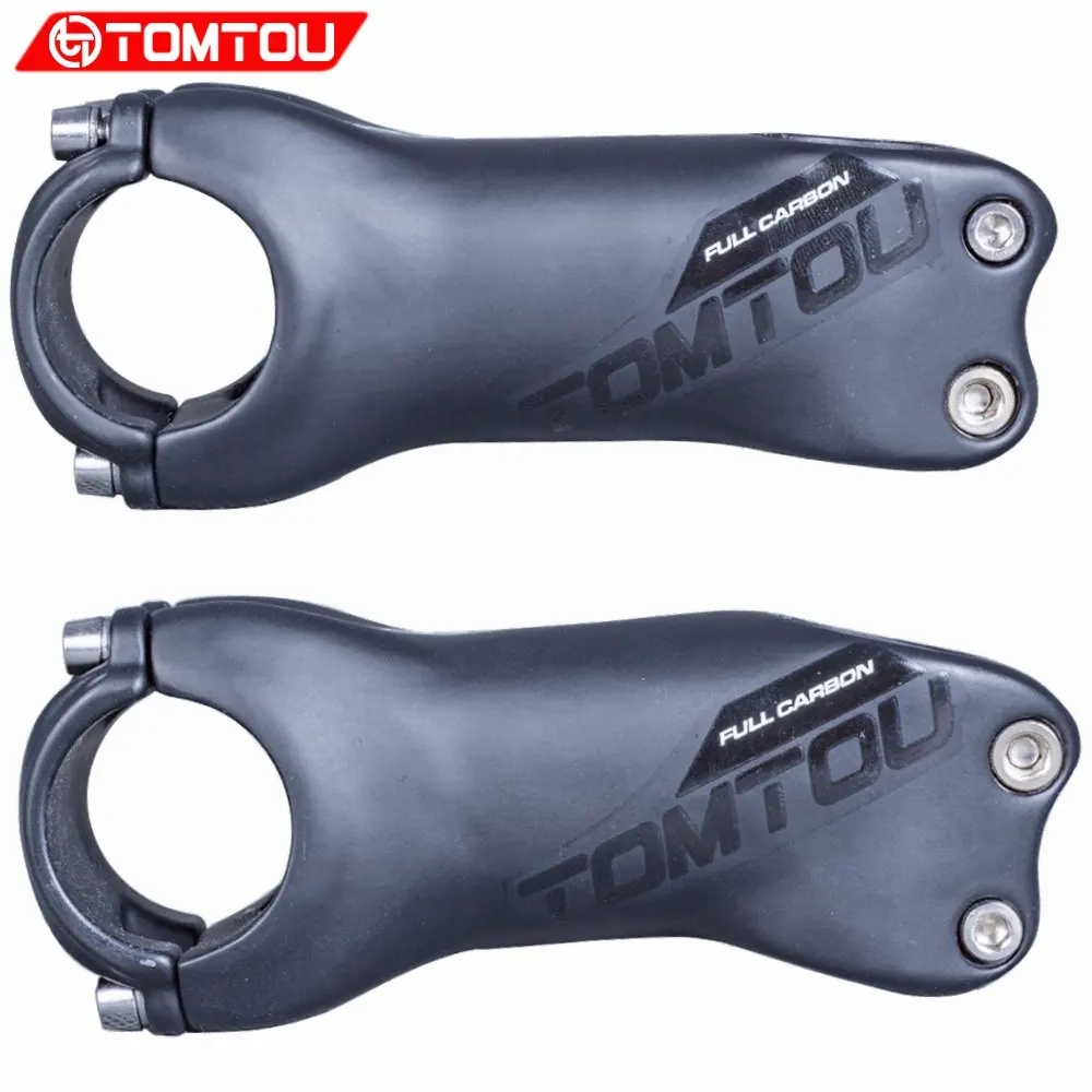 

TOMTOU Black Matte Full UD Carbon Bicycle Stem 6/17 Degrees Length 70/80/90/100/110/120/130mm For Handlebar Diameter 31.8mm