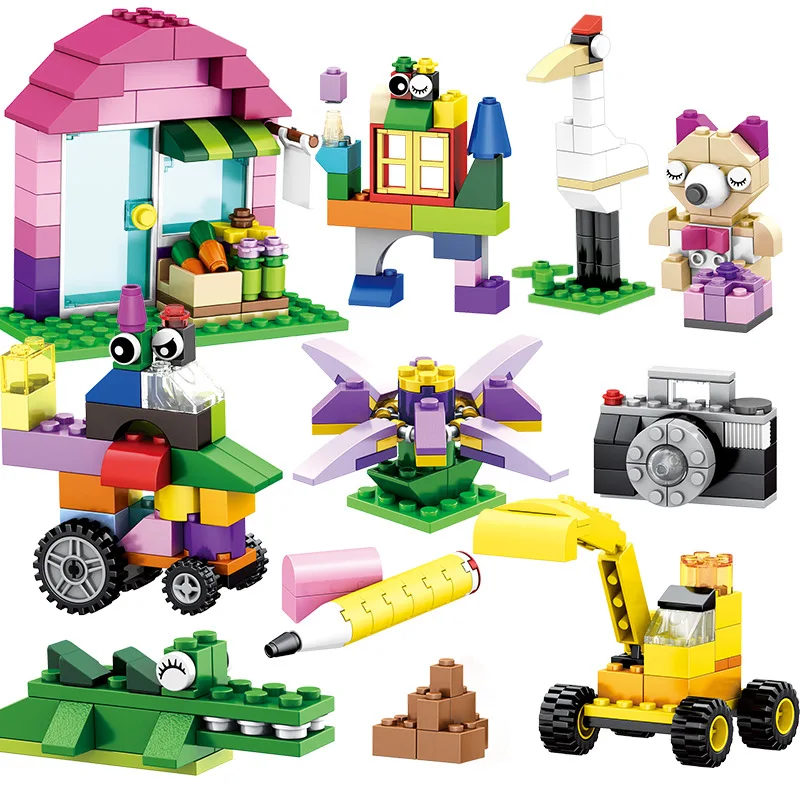 

DIY Kids Toys Plastic Transportation Building Blocks Toy Compatible Particles Girl Boy Assembled Blocks Educational Toys