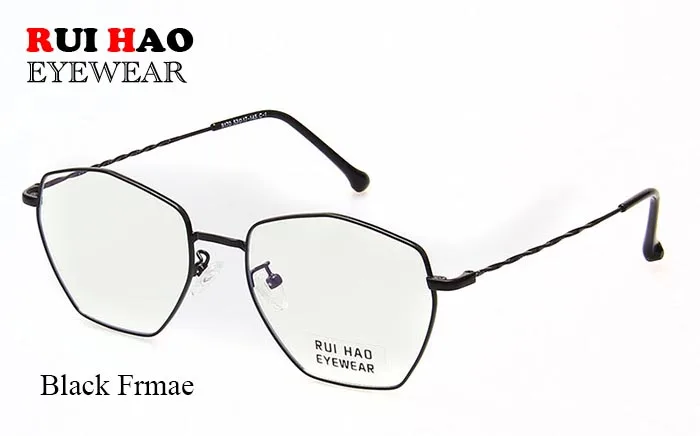 Полигональные очки оправа Новые оптические очки для отдыха дизайн по рецепту очки Rui Hao бренд 9170