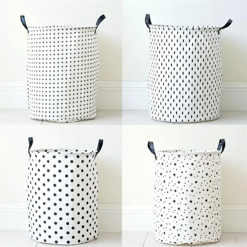 1 قطعة أشتات سلة التخزين القطن و الكتان للماء الملابس الحاويات سلة الغسيل تخزين منظم للمطبخ