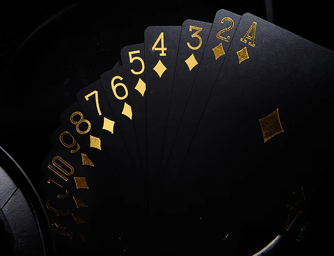 Бронзированные черные Золотые пластиковые покерные карты водонепроницаемые карточные игры из ПВХ