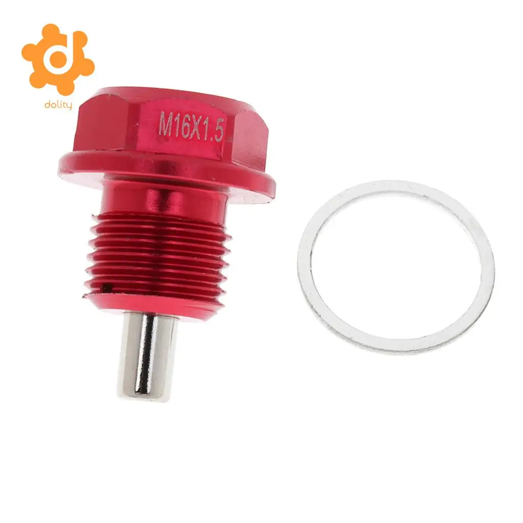 dolity M16x1.5 Auto Magnetic Oil Drain Plug Bolt Screw Sump Nut Crush Washer