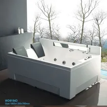 1800 мм двойной человек джакузи Ванна правый фартук для серфинга и массажа СПА подводный светодиодный светильник радио 6154D