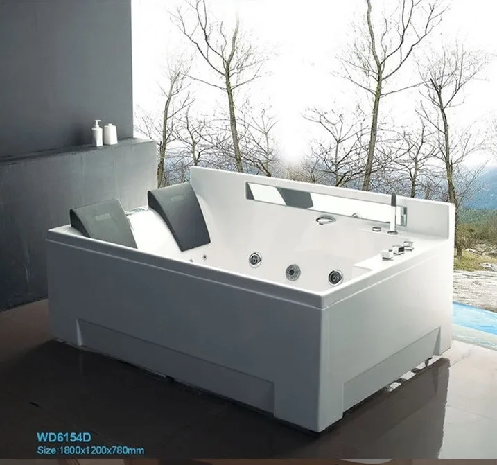 1800mm Double People Whirlpool Bathtub Right Apron Surf and Massage SPA Underwater LED Lamp Radio 6154D 1800mm Double People Whirlpool Bathtub Right Apron Surf and Massage SPA Underwater LED Lamp Radio 6154D