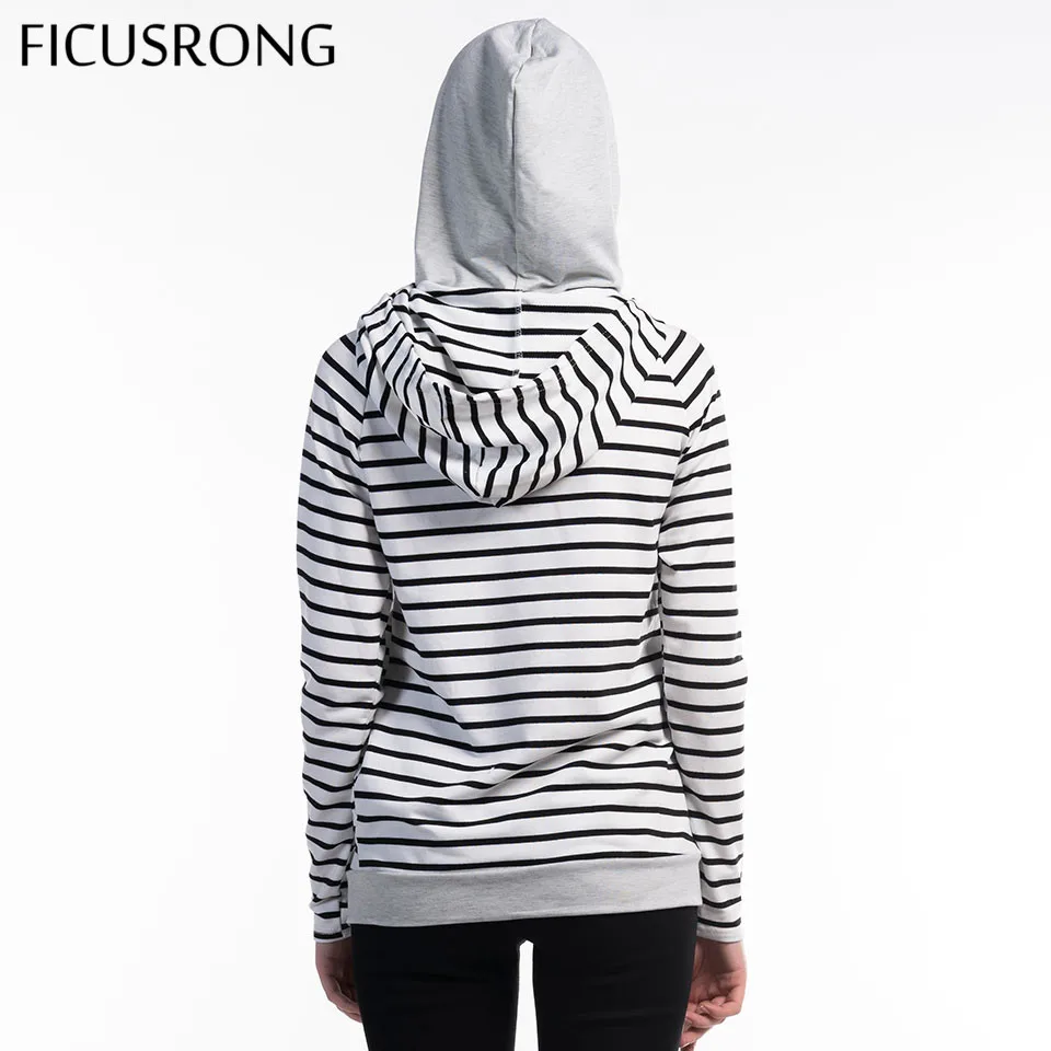 FICUSRONG 2019 Women Hoodies Sweatshirt Spring Autumn Ladies Causal Striped Patchwork Slim Tops Long Sleeve Pullover Coat FICUSRONG 2019 Women Hoodies Sweatshirt Spring Autumn Ladies Causal Striped Patchwork Slim Tops Long Sleeve Pullover Coat