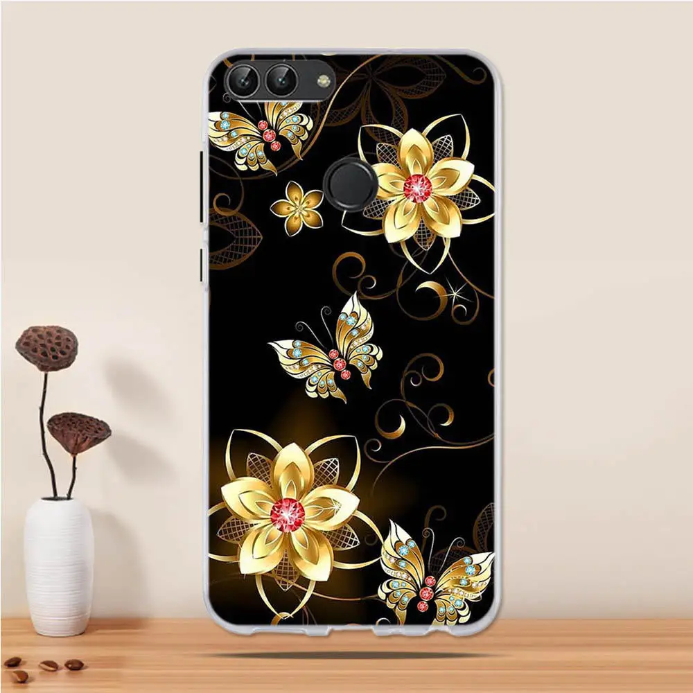 Чехол для Huawei P smart 2018 силиконовый мягкий чехол из ТПУ умный Enjoy 7S телефона|Бамперы|