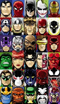 

Free Ship Custom DC&Marvel Super Heroes Canvas Poster Nice Home/Perfect Gift Well Design Cartoon Wall Sticker Wallpaper PN-403#