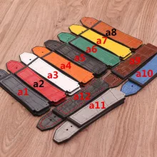 Аксессуары для часов 25 мм* 19 мм кожаный натуральный резиновый силиконовый ремешок для Hublot Big Bang ремешок Fusion F1 мужской ремешок для часов