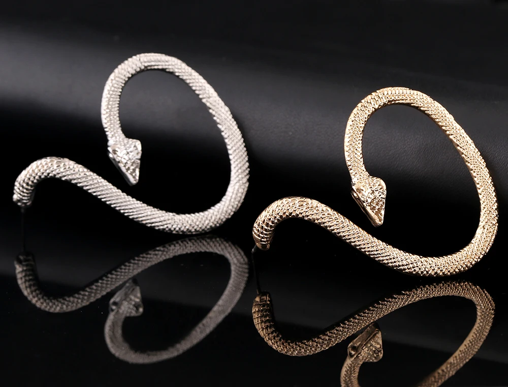 Модная Кафа для уха для женщин подарок цинковый сплав змея пирсинг ювелирные изделия позолоченный посеребренный персональный зажим серьги панк Подарки для женщин