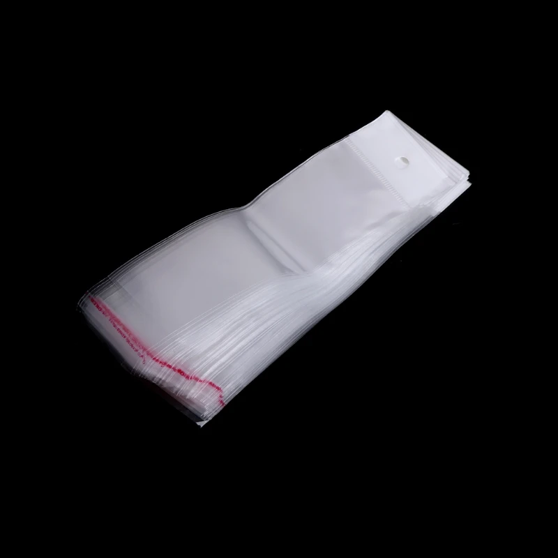 

JAVRICK 100Pcs/Set Plastic Packing Bag Transparent Self Adhesive OPP Jewelry Seal 5x18cm NEW