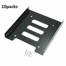 

Eunaimee 10packs Black 2.5" SSD to 3.5" Bay Hard Drive HDD Mounting Dock Tray Bracket Adapter