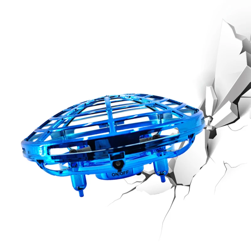 

4 axis aerocraft Induction UFO Hand Flying Saucer LED UFO Helicopter Toy Manual Intelligent Induction Drone RC Remote control