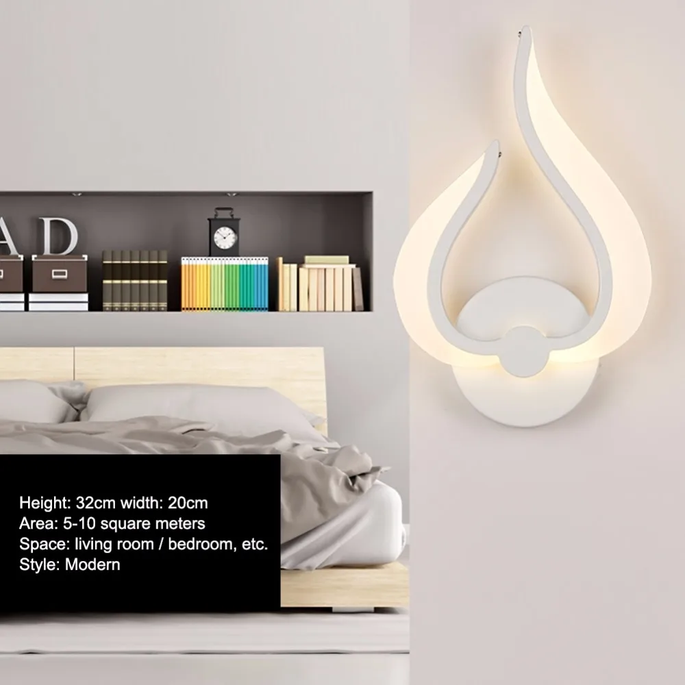 Led mur intérieur lumière surface monté lampes de chevet moderne acrylique applique éclairage pour salon chambre