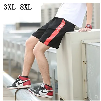 Новинка мужские летние повседневные пляжные хлопковые шорты до колен бермуды masculina de marca Большие размеры 3XL 4XL 5XL 6XL 7XL 8xl