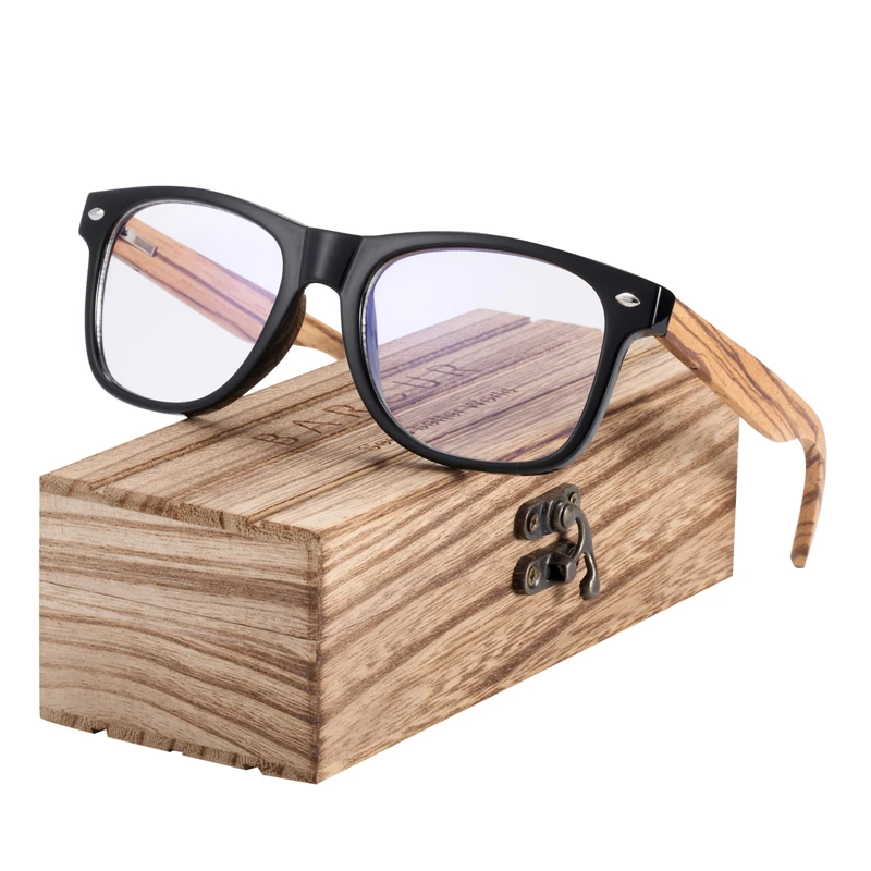 BARCUR Wood Anti Blue Ray Glasses Computer UV Blocking