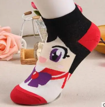 1 пара/лот,, модные милые хлопковые носки-башмачки для женщин и девочек на весну и осень, подарок, 6 цветов, носки с изображением моряка, носки с изображением Луны