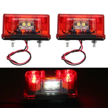 

1 Pair 12V 24V LED Car License Plate Light Car Rear Tail Lamp for Motorcycle Boats Aircraft Automotive Trailer RV Truck