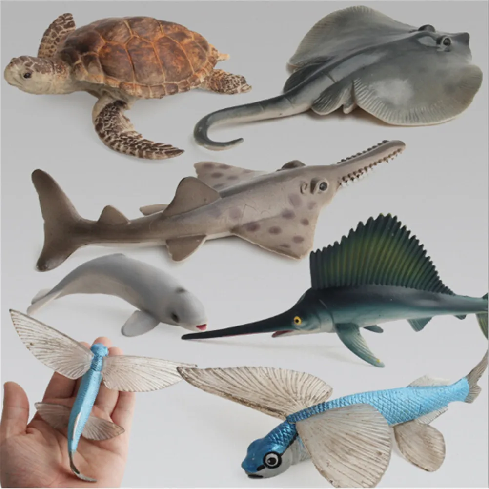 Plastic Action Figure Ocean Sea Animals Toy Shark Octopus Turtle Kids Learning Educational Simulation Model For Kids