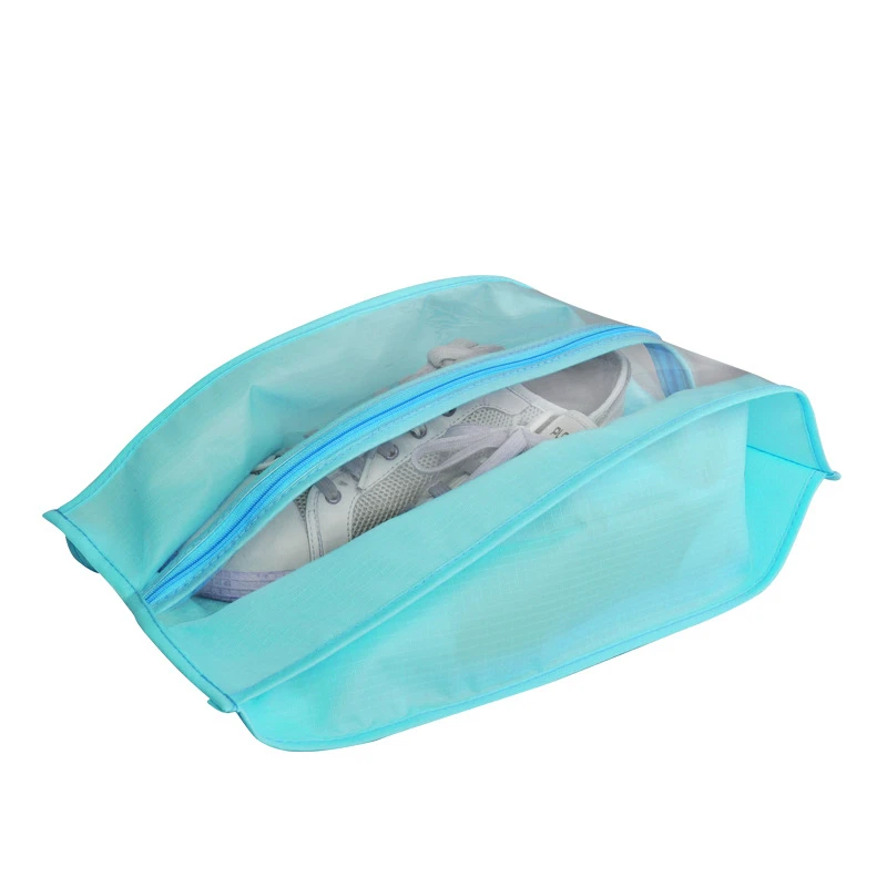 Не пропустите портативный для женщин Путешествия сумка для хранения обуви ткань Оксфорд непромокаемая мужская обувь для хранения сумка дорожные аксессуары - Цвет: Sky blue