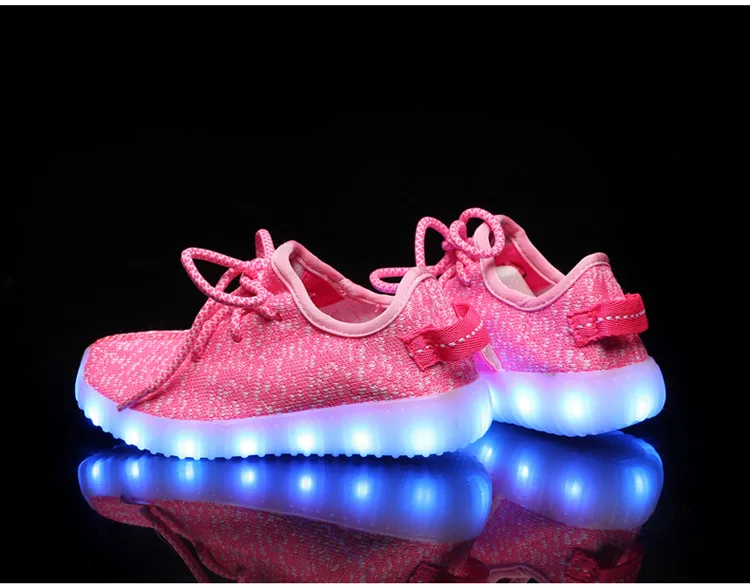 BanXie Бум летнего сезона блестящие светящиеся цветные модели обувь с подсветкой Usb светящаяся повседневная спортивная обувь для детей