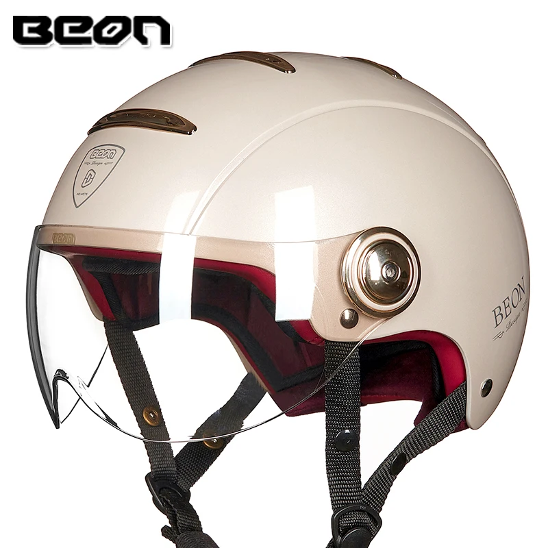 Скутер BEON moto rcycle шлем Чоппер Половина лица винтажный шлем 1025 moto Casque Casco moto cicleta Capacete Vespa унисекс шлемы - Цвет: 15