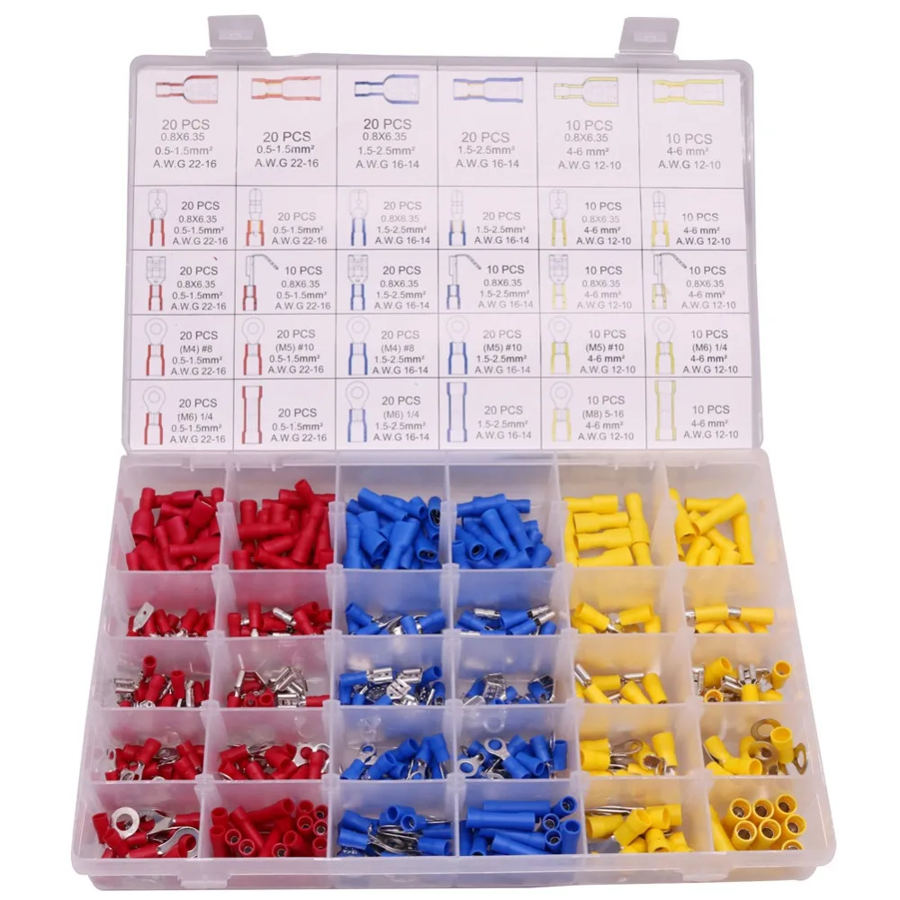 Boxed 480 pcs Connectors Terminals Electrical Equipment