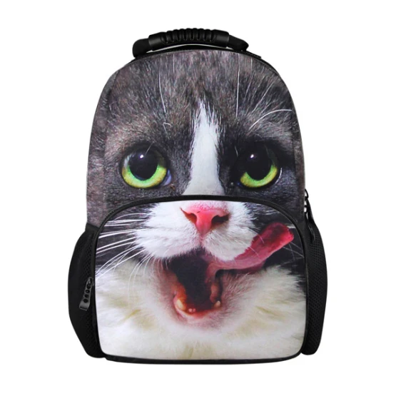 FORUDESIGNS/детские школьные сумки с 3D изображением животных, кошек, милая школьная сумка зебры для девочек, женский рюкзак, повседневный рюкзак с принтом - Цвет: 3172A