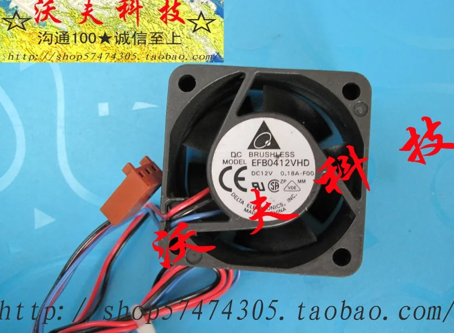 

For Original delta efb0412vhd 4020 1u server 12v 0.18a dual ball cooling fan