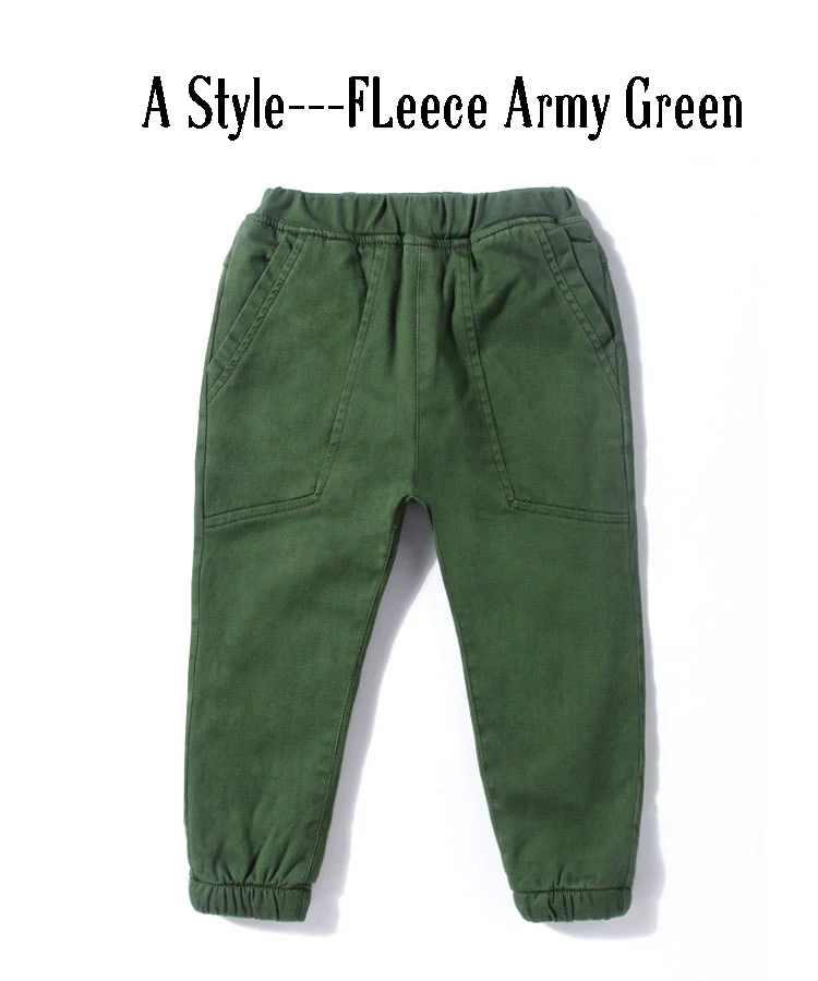 Kindstraum/ г. Новые плотные повседневные штаны для мальчиков хлопковые детские теплые штаны-шаровары однотонная детская модная школьная верхняя одежда, брюки MC1019 - Цвет: Green A