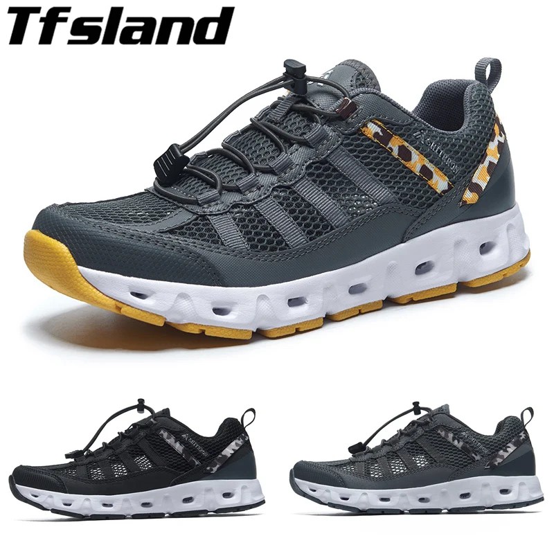 خفيفة الوزن عشاق رياضة الرجال الشاطئ في الهواء الطلق أحذية النساء أحذية الصيف الرحلات المنبع المشي المياه سريعة تجفيف أكوا أحذية