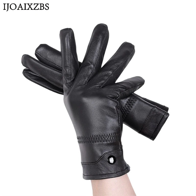 

Windproof Tactical Winter PU Gloves Velvet Motorcycle Skiing Cycling Full Finger Touchscreen Useable Men Women Keep Warm Gloves