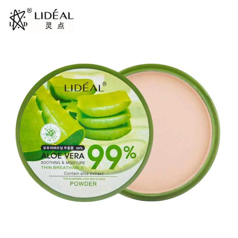 

New Natural Aloe Vera Moisturizing Smooth Foundation Pressed Powder Makeup Concealer Pores Cover Face Whitening Brighten Powder