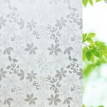 Декоративные оконные пленки с рисунком листьев дерева для стекла, ПВХ, матовые, без клея, статические Стикеры для домашнего декора