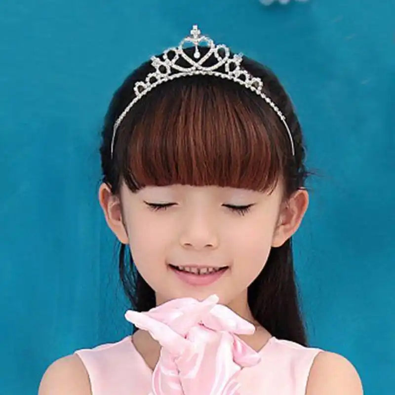 Cute Children Kids Girls Tiara Rhinestone Princess Hair