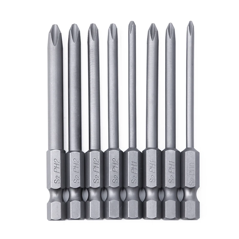 

1 Set 8 PCS Alloy Steel Magnetic Cross Head Screwdrivers 75mm Length 6.35mm Handle