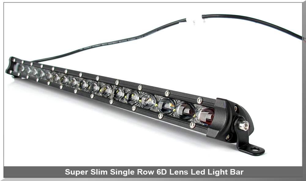 Супер тонкий 6D объектив водонепроницаемый светодиодный свет бар для внедорожника автомобильное освещение для трактора 4WD внедорожные 4x4 24V прямые рабочие огни