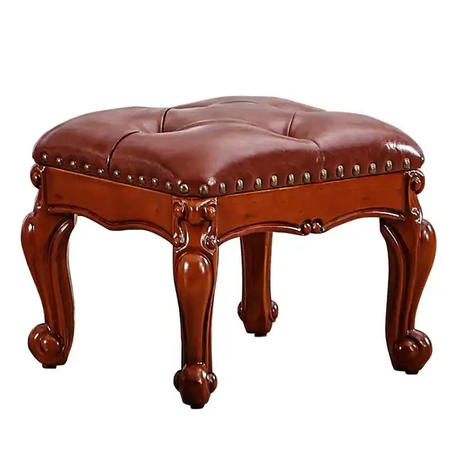 Luxurious American Corium Wood Stools Oak Coffee Tables Chairs