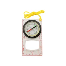 Прозрачный акриловый DC45-5A Пластик Открытый Многофункциональный Северная стрелка шкала для черчения с увеличительным стеклом открытый кемпинг инструмент