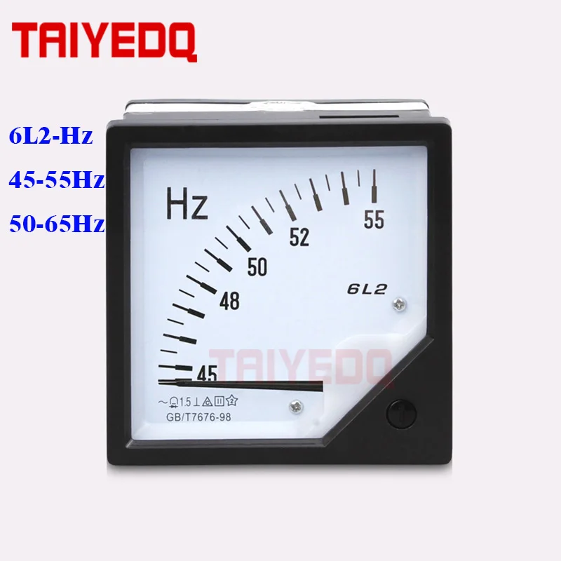 Аналоговый измеритель частоты переменного тока 6L2 панель измерителя HZ 45 55HZ 55 65HZ