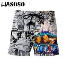 LIASOSO летние новые мужские и женские 3D принты Аниме one piece Тони Чоппер шорты пляжные Фитнес хип хоп свободные спортивные штаны A234-10