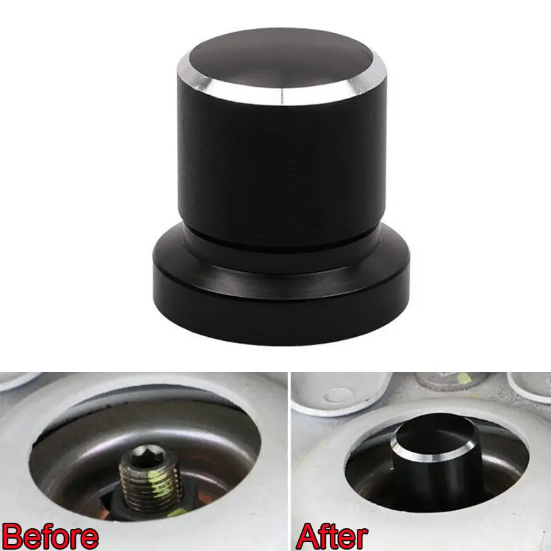 Black Shock Absorber Screw Cap Cover Waterproof Dustproof Fit For Mazda
