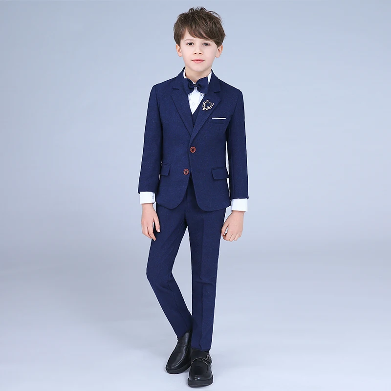

Blue boys suits for weddings kids enfant garcon mariage boy costume jogging garcon blazer boys tuxedo Blazer Suit