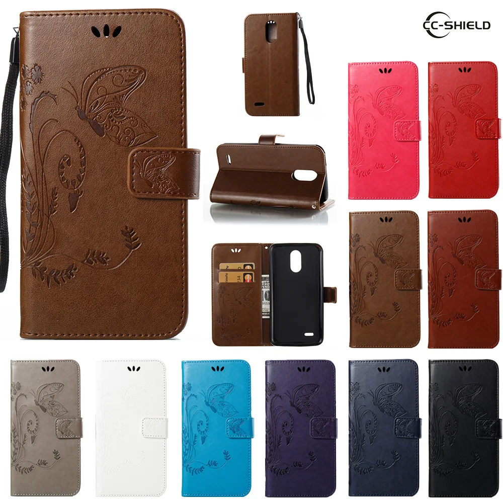 

Flip Case for LG Stylus 3 K10 Pro M400 M400dY Butterfly Leather Flip Cover Wallet Case for LG Stylo 3 M400F Mobile phone bags