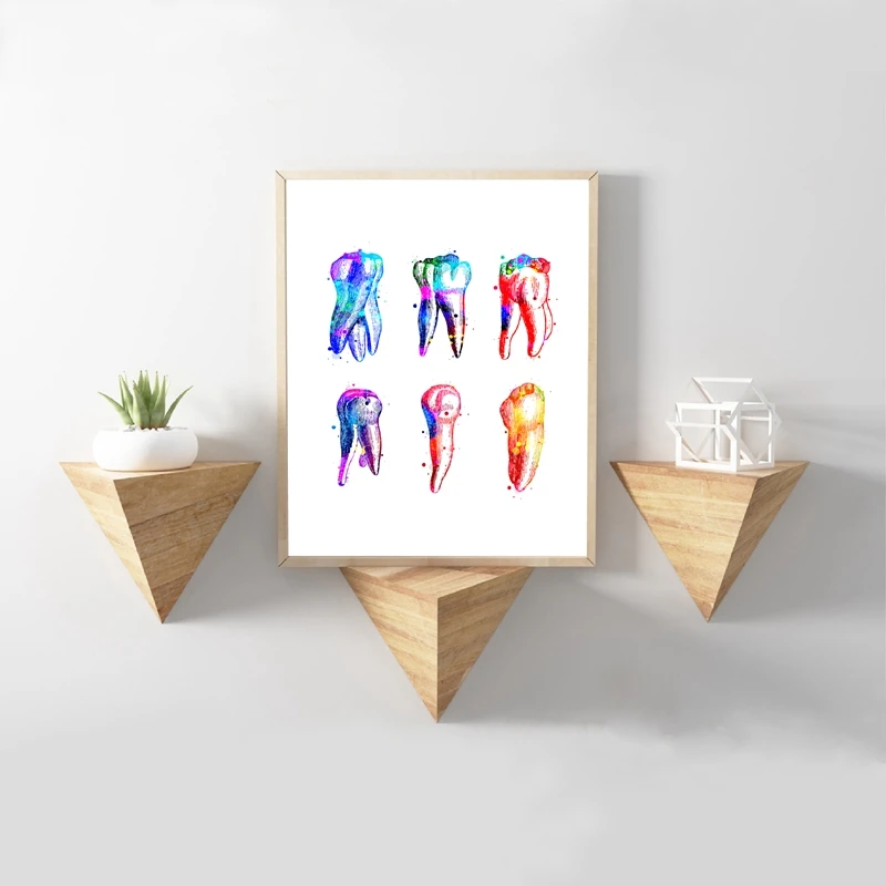 Teeth Anatomical Canvas Picture Wall Decor