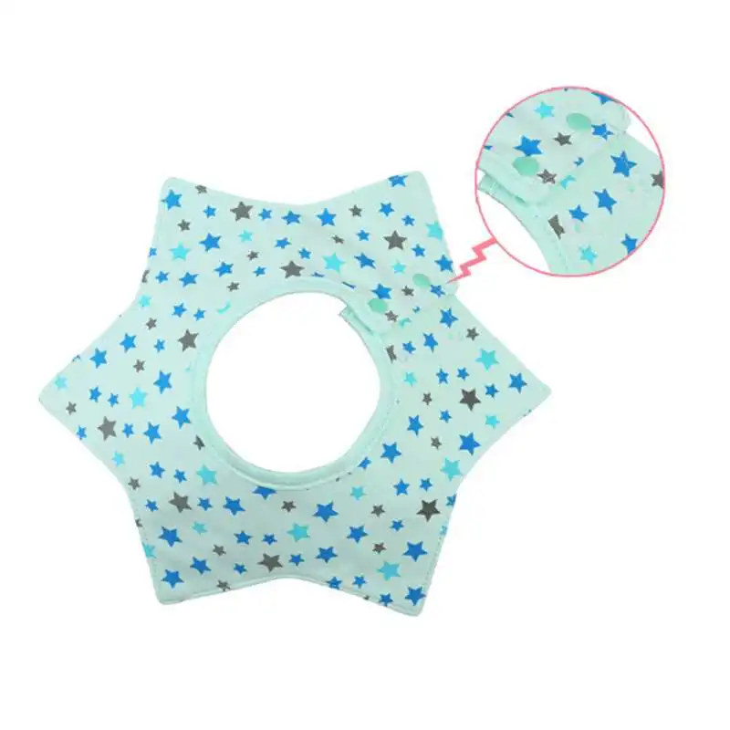 

Baby Bibs & Burp Cloths Flower Layer Waterproof Slobber Octagonal Circular Towel Baby Bib Swivel Snap Rice Bag Newest